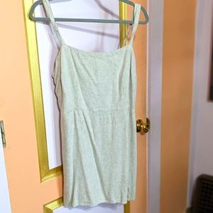 XL Abercrombie and Fitch linen adjustable strap tank mini dress with POCKETS